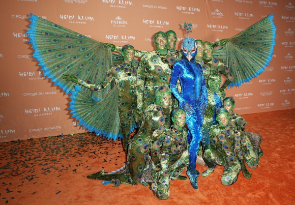 Feathers and Fables: Heidi Klum&#039;s &#039;Very Naked&#039; Revelry in a Wild Peacock Halloween Costume